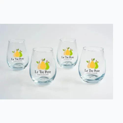 Ensemble de 4 verres à vin sans pied, coffret cadeau