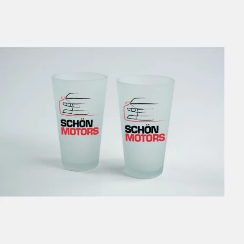 Ensemble de 2 verres à mélange givrés