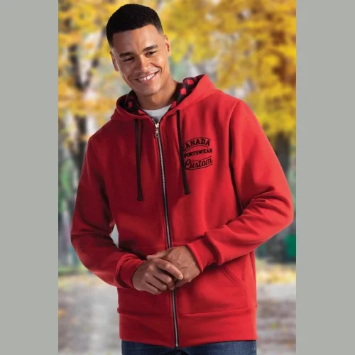 Sweat à capuche zippé pour jeunes avec poche kangourou personnalisé