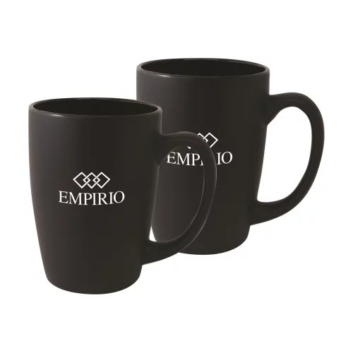 Ensemble de 2 tasses en céramique noire mate de 16 oz de Houston dans une boîte cadeau Jet.