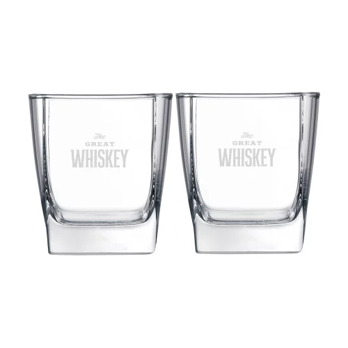 Ensemble de 2 verres carrés Mini 10,5 oz dans une boîte cadeau Mystique