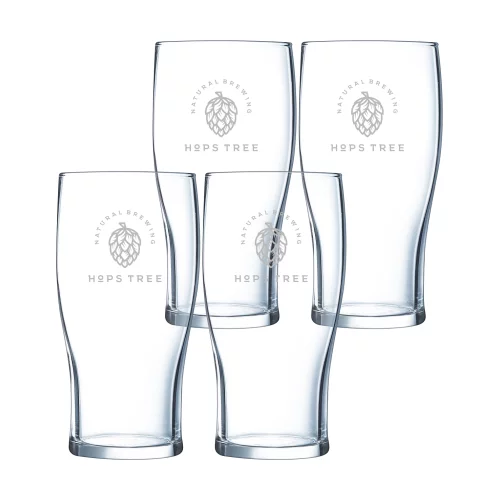 Ensemble de 4 verres tulipe pilsner de 20 oz en verre transparent dans une boîte cadeau Sable.