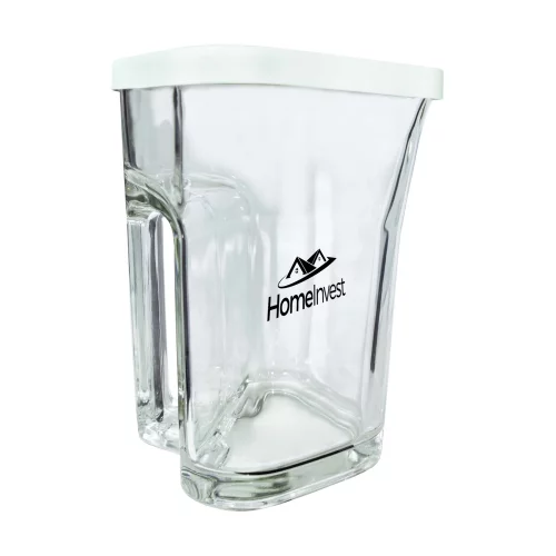 Calypso 35.25oz clear glass jug with white lid
