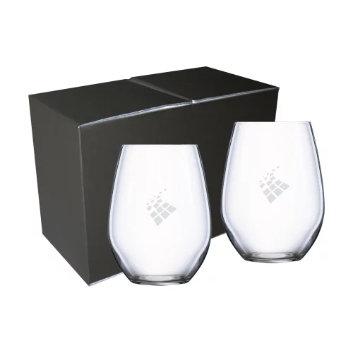 Ensemble de 2 verres sans pied en cristal Chef & Sommelier de 16,75 oz dans une boîte cadeau Mystique.