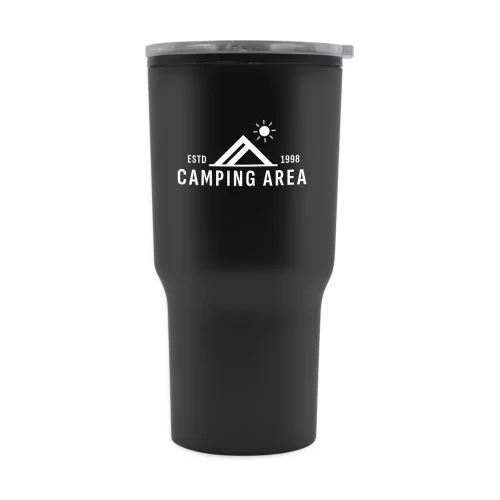 Dalton 20oz insulated plastic tumbler with push on lid Black/Black