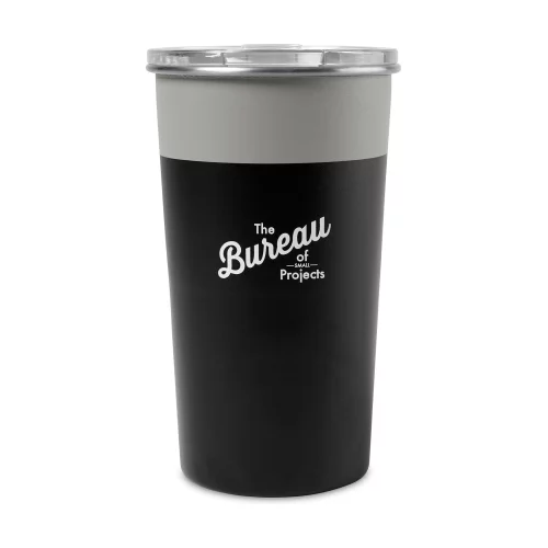 Gobelet en acier inoxydable Arlo Colorblock - 20 oz - Gris chaud-noir