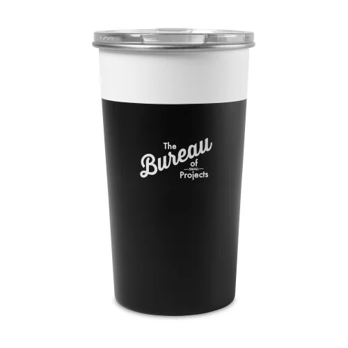 Gobelet en acier inoxydable Arlo Colorblock - 20 oz - Blanc-Noir