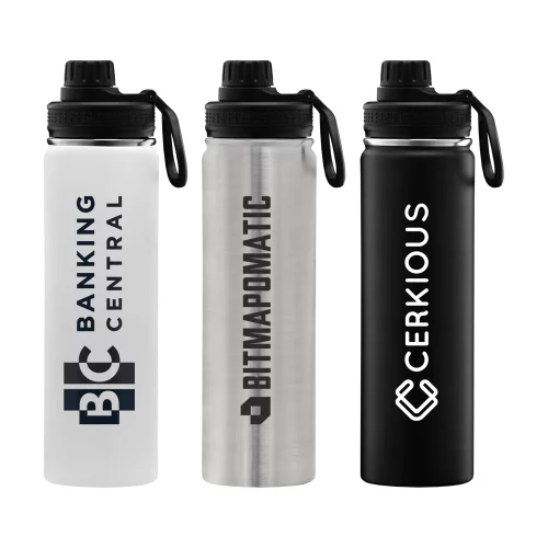 Alaska - Bouteille d'eau en acier inoxydable à double paroi de 25 oz.