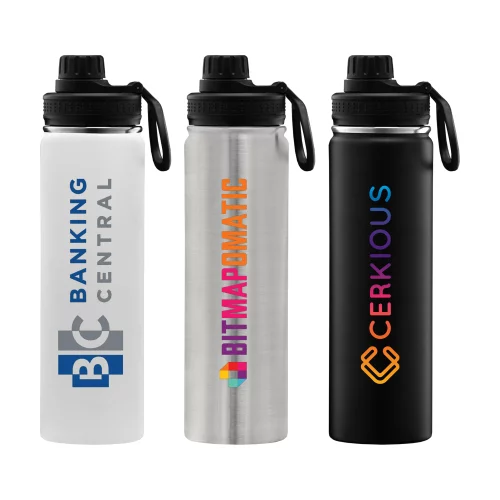 Alaska - Bouteille d'eau en acier inoxydable à double paroi de 25 oz - ColorJet