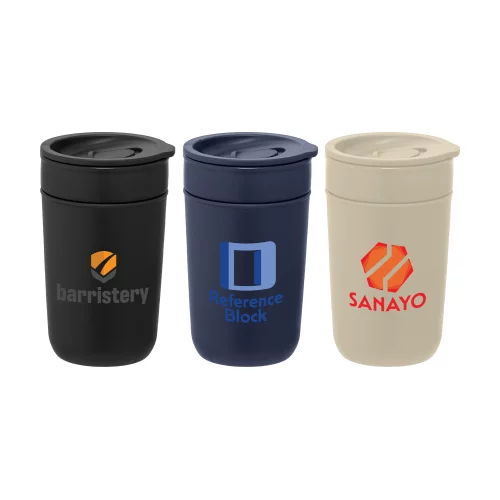 Danube - Gobelet en céramique de 12 oz avec extérieur et couvercle en plastique recyclé - ColorJet