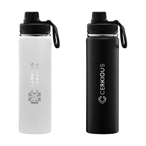 Alaska - Bouteille d'eau en acier inoxydable à double paroi de 25 oz - Laser