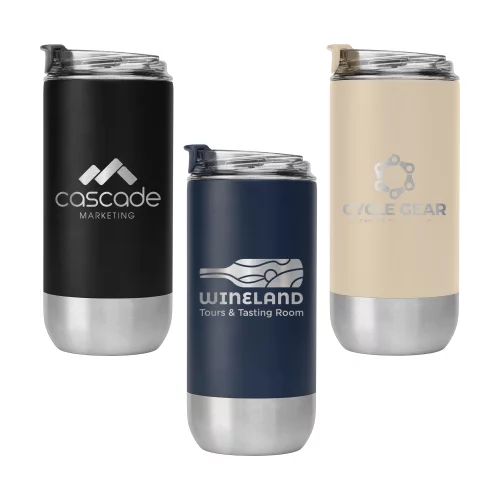 Glacier - Gobelet en acier inoxydable recyclé à double paroi de 16 oz - Laser