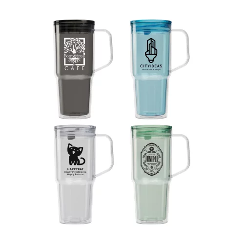 Verre à double paroi recyclé Polar Crystal - 32 oz.