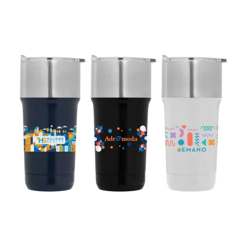 Optimus - Gobelet isotherme en acier inoxydable à double paroi de 20 oz avec intérieur en céramique - Colorjet