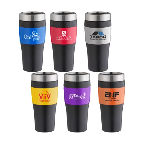 Gobelet de 16 oz avec revêtement antidérapant.