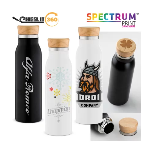 20 Oz. Treez Stainless Steel Tumbler w/Wood Lid