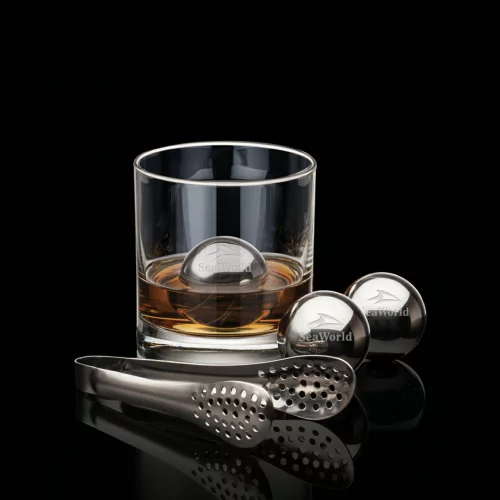 Ensemble de 2 boules de whisky et de pinces Swiss Force®