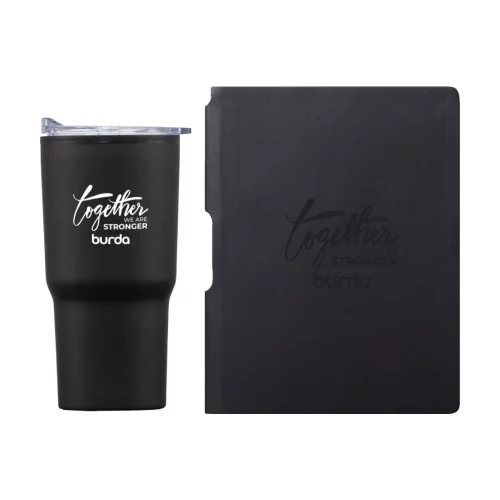 Ensemble cadeau Eccolo® Groove Journal/Bexley Tumbler - Noir