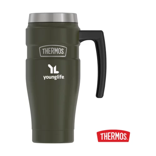 Thermos® King™ SS Handled Tumbler - 16oz Matte Green