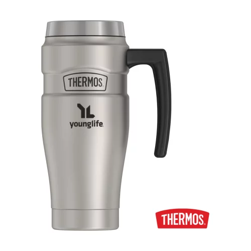Gobelet à poignée Thermos® King™ SS - 16 oz en acier mat