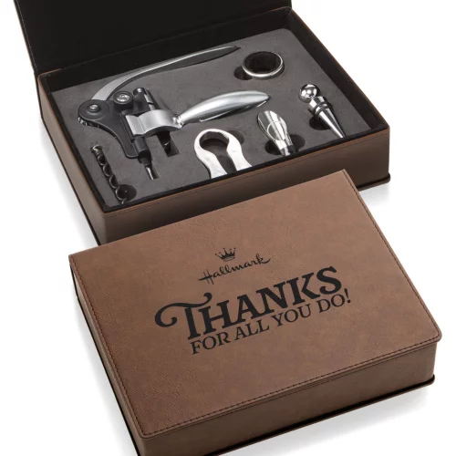 McEwan Wine Accessory Set - 5pc Dark Brown