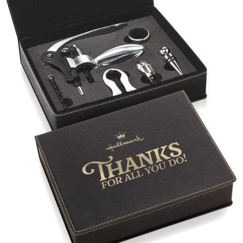 McEwan Wine Accessory Set - 5pc Black/Gold