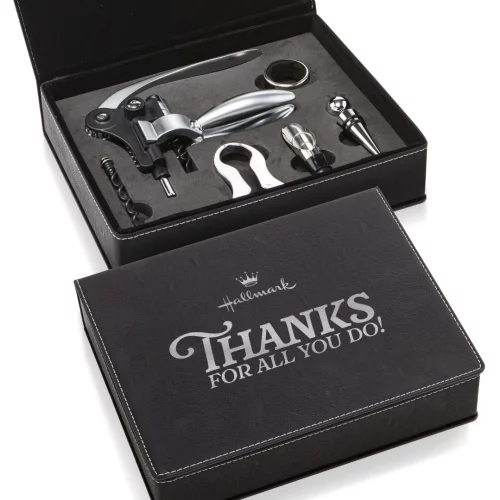 McEwan Wine Accessory Set - 5pc Black/Silver