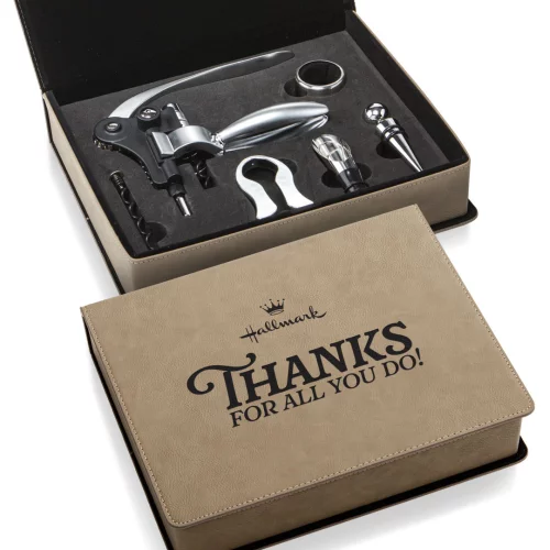 McEwan Wine Accessory Set - 5pc Light Brown