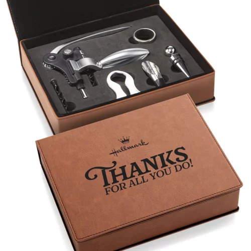 McEwan Wine Accessory Set - 5pc Rawhide