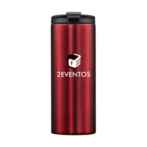 Le gobelet à paroi double Renzi - 12 oz rouge