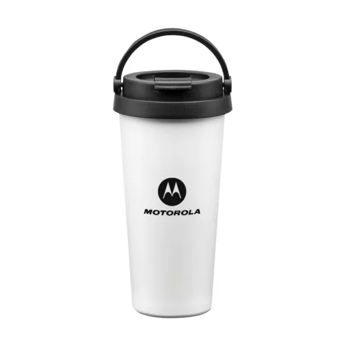 Gobelet à paroi double Pallazo en acier inoxydable - 16 oz Blanc mat