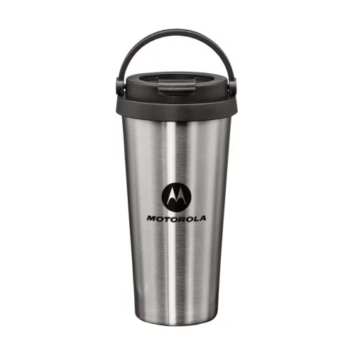 Gobelet double paroi Pallazo en acier inoxydable - 16 oz, argent mat