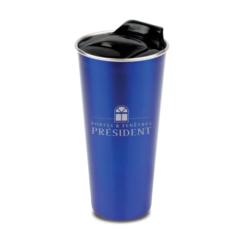 Le gobelet texturé en acier inoxydable - 18 oz bleu