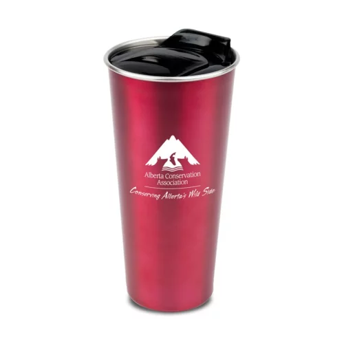 Le gobelet texturé en acier inoxydable - 18 oz rouge