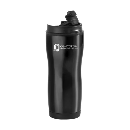 Le gobelet élégant en acier inoxydable - 16 oz noir