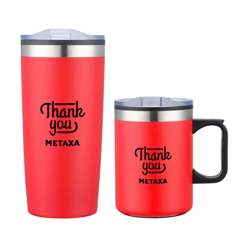 Lou Asador Mug & Tumbler Gift Set - Red