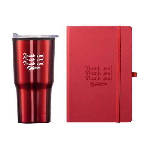 Ensemble cadeau Eccolo® Cool Journal/Bexley Tumbler - Rouge