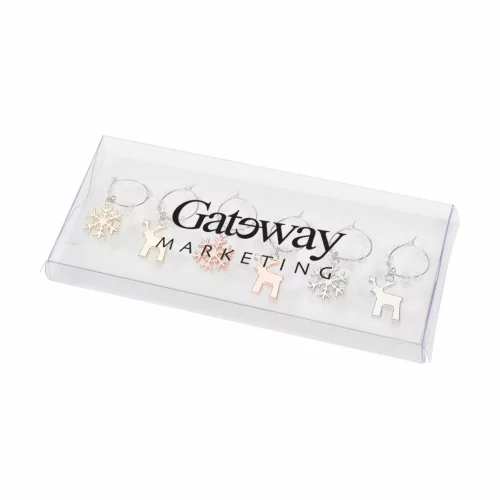The Rudolf 6pc Wine Charm Set - Multi-Color