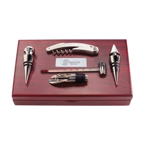 The Bodega 5pc Wine Accessory Set - Rosewood