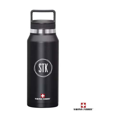Gobelet double paroi en acier inoxydable Swiss Force® Xavier - 32 oz noir mat