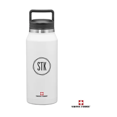 Gobelet double paroi en acier inoxydable Swiss Force® Xavier - 32 oz Blanc mat