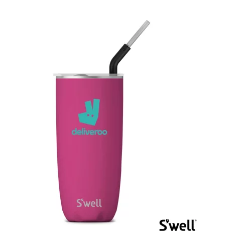 Gobelet S'well® avec paille - 24 oz Rose Azalée