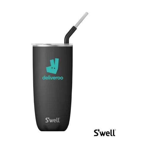 Gobelet S'well® avec paille - 24 oz Onyx