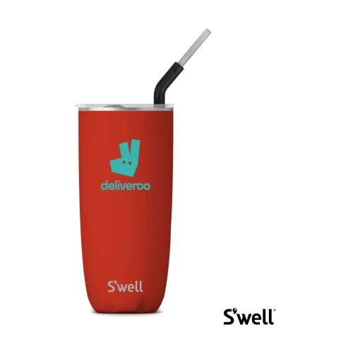 Gobelet S'well® avec paille - 24oz Rouge Coquelicot