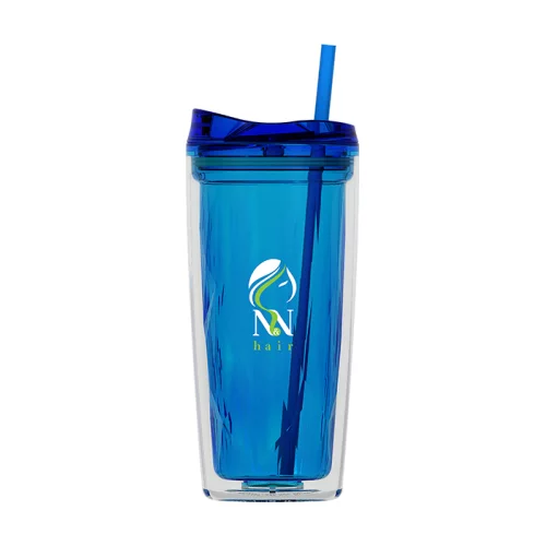 Tumbler Geo de 16 oz (bleu)