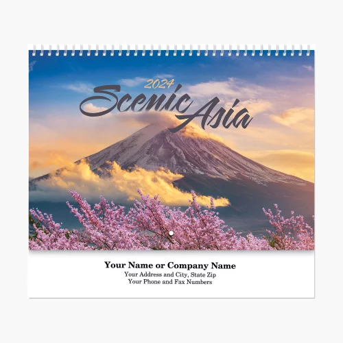 Calendrier mural en spirale Asie pittoresque