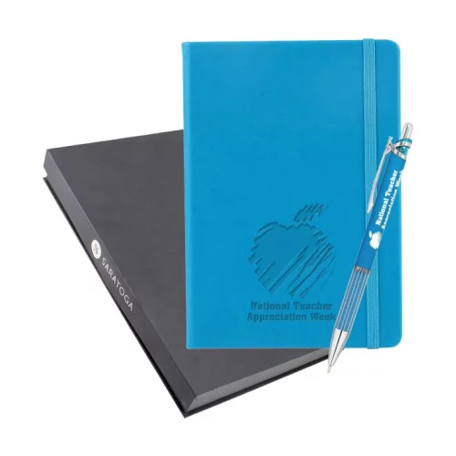 Journal Bella Luna Brite en creux et stylo à encre de couleur