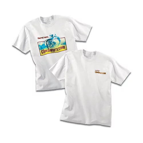 T-shirt blanc en coton 100% couleur pleine