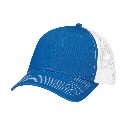 Contrast Stitched Soft Nylon Cap w/White Mesh Back
