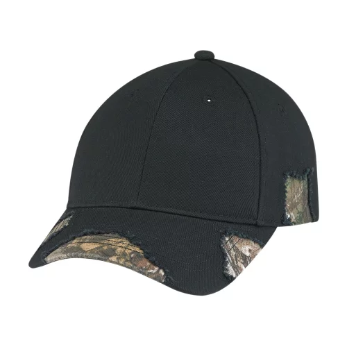 Brushed Polycotton/Deluxe Chino Twill Enzyme Washed Cap (Mossy Oak Break Up® or Realtree®)